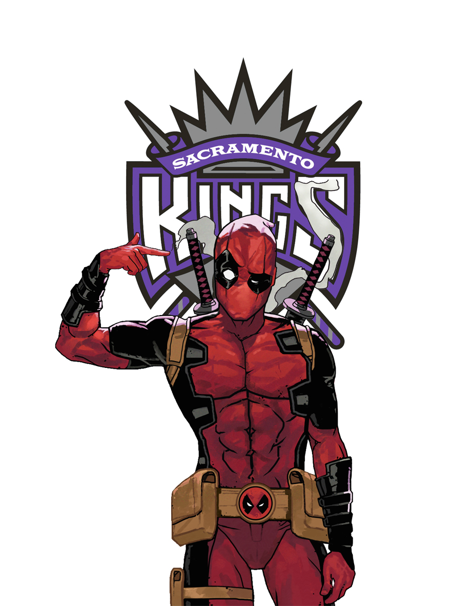 Sacramento Kings Deadpool Logo vinyl decal